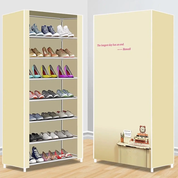 8 Layer Portable Dustproof Shoe Rack Shoe Rack Storage Closet Household Shoe Storage Rack Storage Cabinet (random